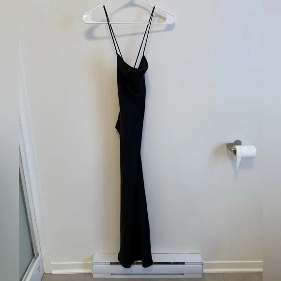 Zara black midi robe xsmall - Picture 4 of 6